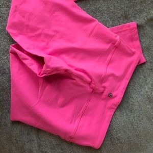 Lulu Lemon Leggings - Wunder Under cropped pink
